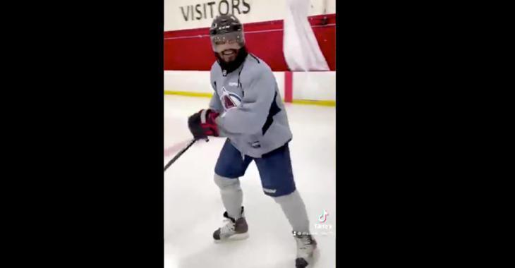 Marshawn Lynch, rebranded Shawn Gretzky, laces up the skates and hits the ice