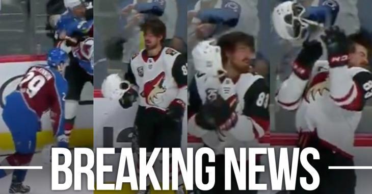 NHL Player Safety punishes Nathan MacKinnon for throwing helmet at Connor Garland
