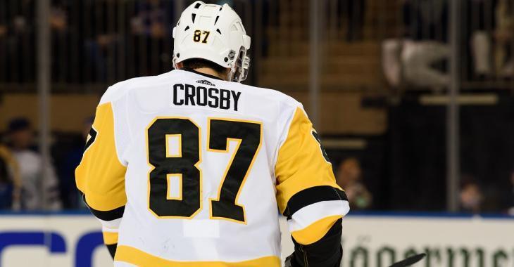 Sidney Crosby returns to practice for the first time since wrist surgery.